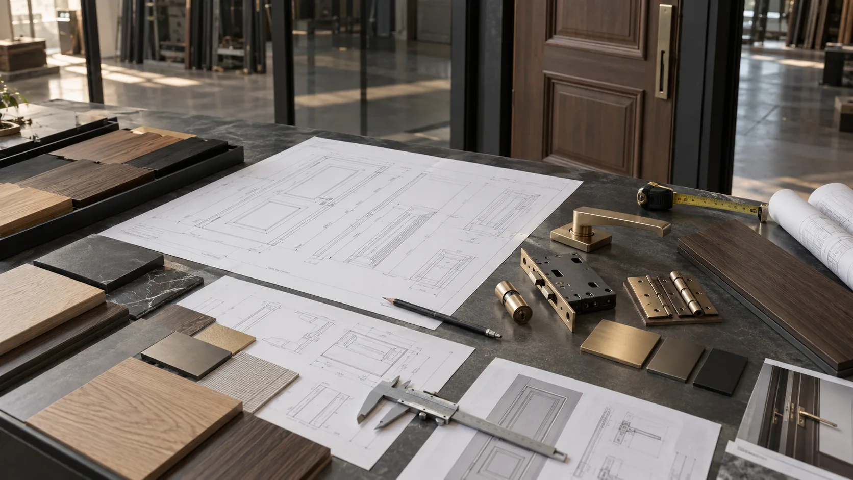 Custom door design and material planning