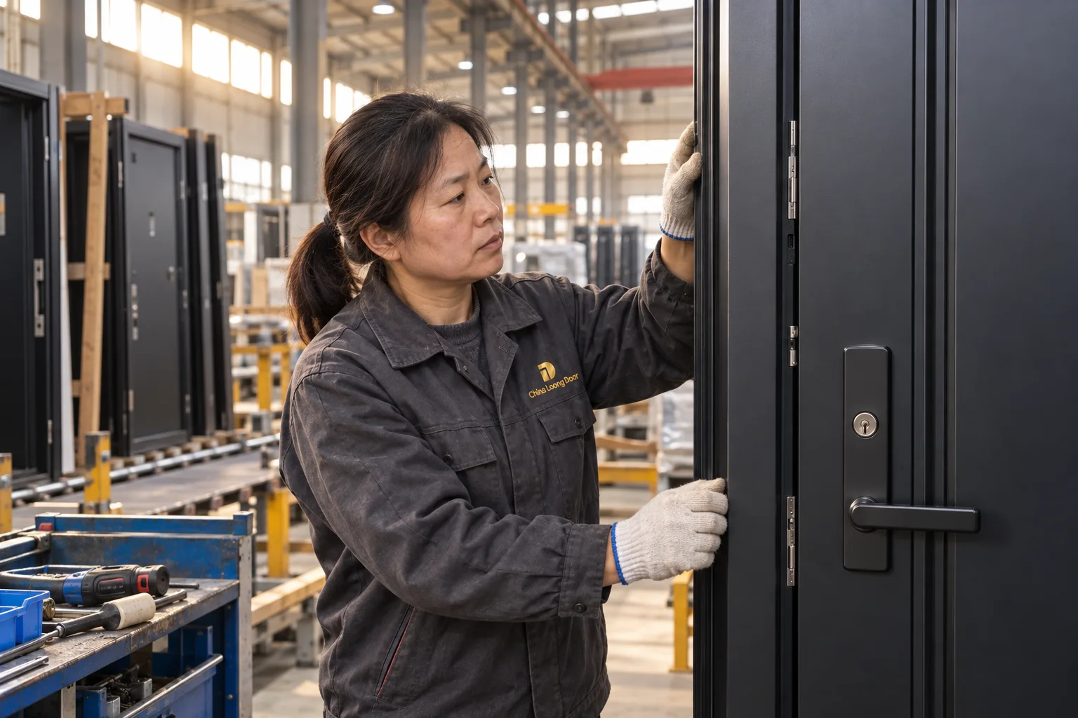 Steel security door inspection visualization