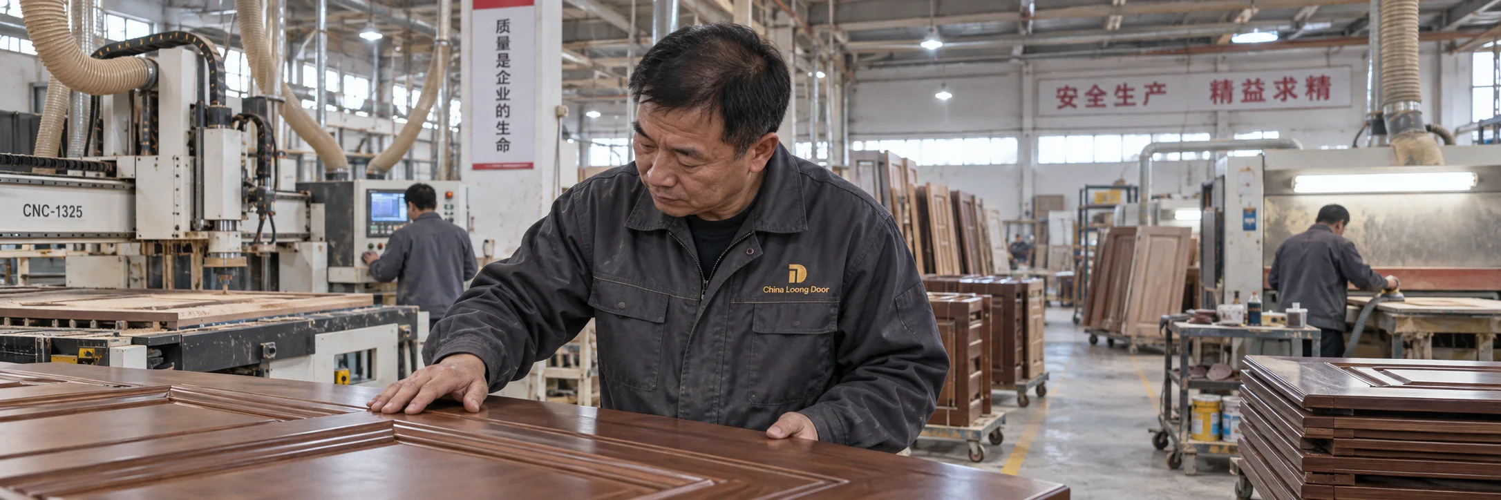 Wood door panel production visualization