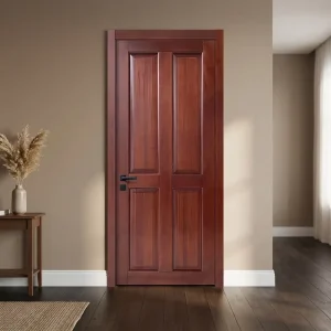 004P-PT Custom Size Modern Panel Solid Wood Interior Door