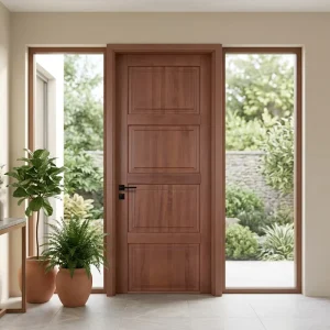 011 Weather-Resistant Outdoor Villa Entrance Wooden Door Interior Solid Wood Door