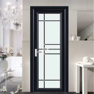 1.2 Single Pack Titanium Magnesium Alloy Double Layer Tempered Glass Swing Door Custom Made for Bathrooms and Kitchens