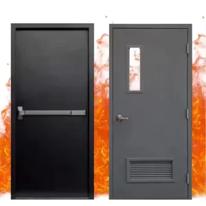 1.5-Hour Steel Fire Security Door with Fire Prevention, Shandong Manufacturer
