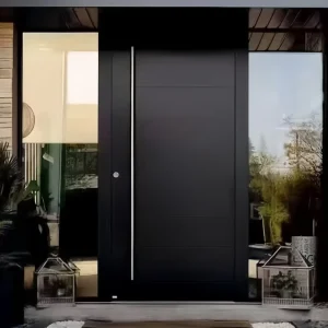 100mm Thermally Broken Cast Aluminum Front Door for Villa Entry
