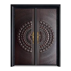 10cm Cast Aluminum and Copper Security Exterior Main Entry Door for Villa House