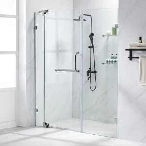 10mm Tempered Glass Frameless Rectangle Pivot Shower Cabin, Custom Size, Straight Swing