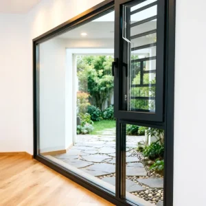130 Series Thermal Break Aluminum Casement Window with Windproof Design and Double-Glazed Glass