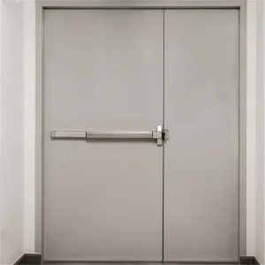 1400mm*2200mm Fire Double Doors Mother and Son Steel Fire Exit Door with Panic Bar