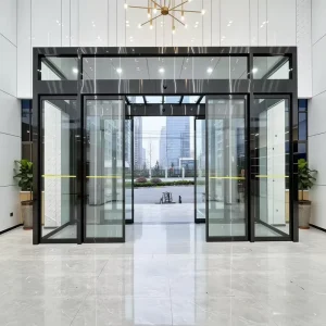 150kg Capacity Automatic Sliding Door System, Electric Aluminum Glass, High-Traffic Entrance