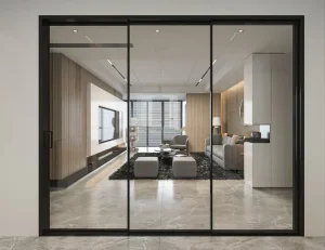 16 mm Slim Aluminum-Frame Tempered-Glass Sliding Door, Single/Two/Three-Track