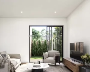 160 Thermal Break Aluminium Glass Sliding Door Low-E Glass Heat Insulation Aluminium Front Entrance Sliding and Stacking Door