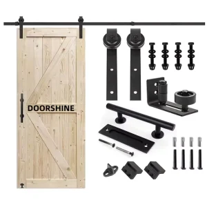 2-Pack Black Stainless Steel Barn Door Handles, 6.1 Inch Cast Iron Sliding Pull, Modern Rectangular Design