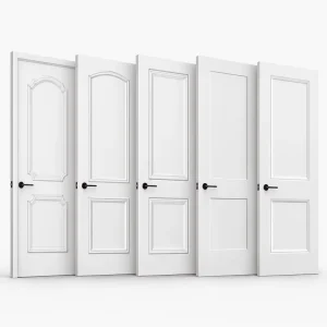 2-Panel White Primed Hollow Core Interior Slab Doors for Apartment Projects