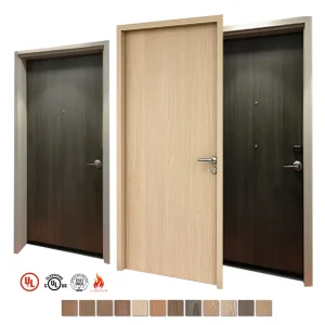 20-180 Minute US Hotel Interior Fire-Rated Entry Door with Frame, Metal Frame