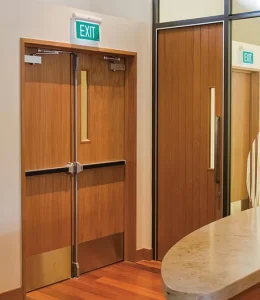 20-90 Minute UL Fire-Rated Unequal-Leaf Double Wooden Door