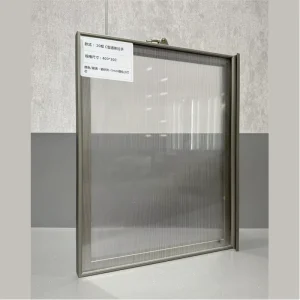 20 Frame C type Through body Puller Reeded Glass Wardrobe Door Black Aluminum Frame Anti Rust for Apartment Hotel Use