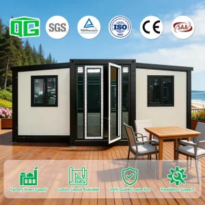 20ft 30ft 40ft Prefab Modular Container House Detachable Design Bedroom Living Room