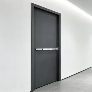 3-Hour UL Listed Single-Leaf Steel Fire Door with Panic Bar for Office Emergency Exit