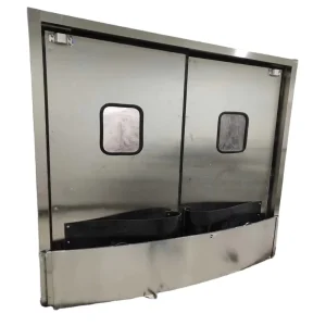 304 Stainless Steel Anti-Collision Double-Leaf Traffic Swing Door
