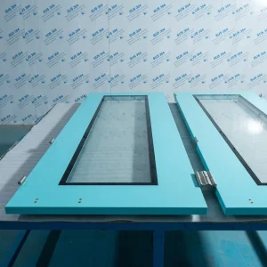 304 Stainless Steel Double-Leaf Cleanroom Door with Heavy-Duty Hinges for Hospital and Industrial Use