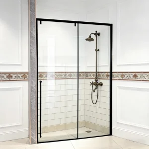 304 Stainless Steel Sliding Shower Enclosure with Tempered Glass