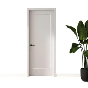 30×80 1-Panel White Primed Molded Slab Composite Paintable Interior Door for Pocket, Swing, or Sliding Installation