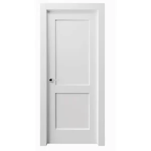 32 In. x 80 In. White Shaker 2-Panel MDF Core Primed Interior Door Slab