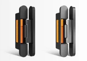 3D Adjustable Hydraulic Concealed Door Hinge, Zinc Alloy, Self-Closing, 123° Opening, 80 kg Load