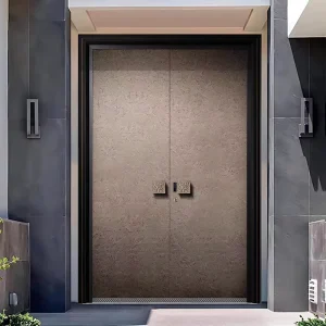 3D Cast Aluminum Security Door, Single or Double Opening, Soundproof Villa Main Door