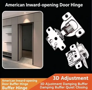 3D Inward Opening Concealed Hinge for Cabinet Doors