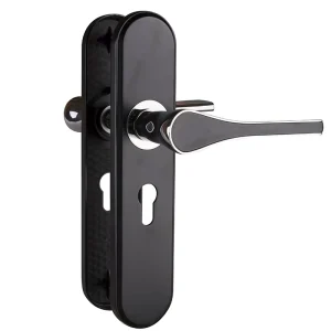 5 8 10 Pack Matte Black Door Lever Handle Set Exterior and Interior Privacy Wood Door Locks