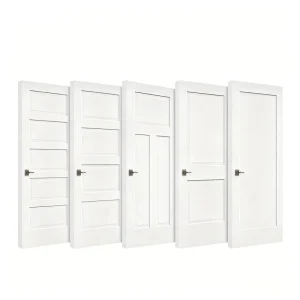 5 Panel HDF White Primed Hollow Honeycomb Core Prehung Shaker Interior Door