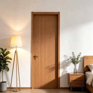 50 mm Synchronized Molded Multi-Layer Wood Interior Door, Waterproof, for Hotel or Apartment