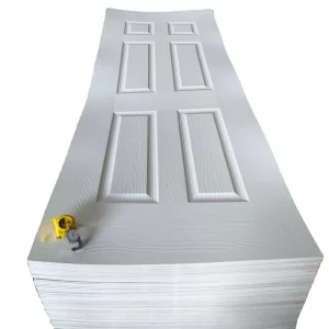 6-Panel Sliding Waterproof MDF Interior Door, 3mm White Primer Door Skin