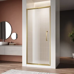 6mm Tempered Glass Aluminium Frame Walk In Straight Shower Door Inner Folding Door Shower Screen