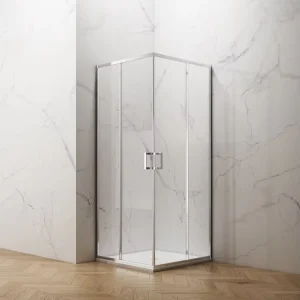 6mm Tempered Glass Square Rectangle Sliding Shower Enclosure with Soft Closing and Aluminum Frame