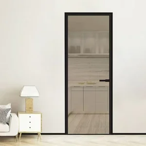 7.0 Series Ultra-Thin Titanium-Magnesium Alloy Glass Swing Door for Bathrooms and Kitchens