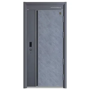 70mm Two-Color Spliced Surface Pattern Modern Single-Opening Steel Entry Security Door for Bedroom