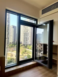 80 Series Inner-Open Inverted Casement Window Anti-Typhoon Floor-to-Floor Closed Balcony Broken Bridge Aluminum Alloy Windows