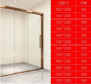 8mm Tempered Glass Sliding Shower Enclosure with Dry-Wet Separation and Frame for Hotel or Villa