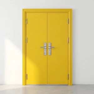 90-Minute Fire-Resistant Steel Entry Door, Commercial Fire Door for Garage, Hospital, and Hotel