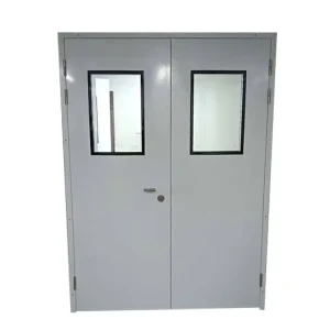 90-Minute Steel Insulated Security Fireproof Door with Glass for Hospital, School, Hotel, and Workshop