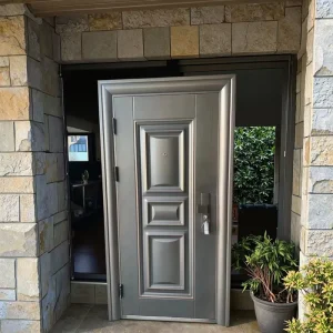90mm Steel Security Main Door Modern Design Exterior Bulletproof High-Security Residential Entry Door