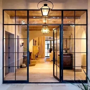 AAMA Certified Aluminum Casement Swing Door for Villa Exterior Entry Use