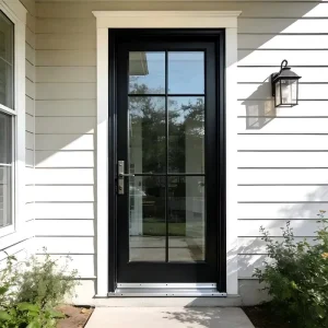AAMA Exterior Interior Ultra Narrow Frame Aluminum Soundproof Glass Swing Door