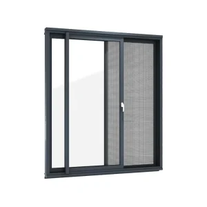 AC 100 Modern French Design Aluminum Glass Sliding Door with Commercial Flyscreen