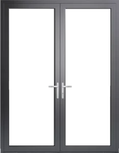AS 2047 Aluminum Tempered Glass Windproof Double Swing Doors for Exterior Entry, Villa, Garden, and Hotel