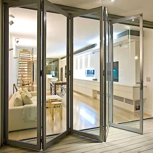 Heavy-Duty AS2047 Modern Waterproof Aluminum Double-Glazed Bifold Door System