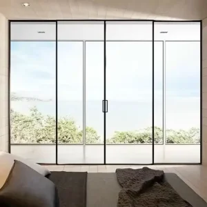 AS2047 AS2208 Aluminum Glass Sliding Door with Slim Narrow Frame for Houses