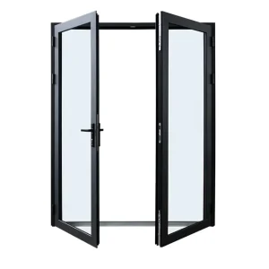 AS2047 French Aluminum Glass Casement Swing Door with Security Screen and Waterproof Feature